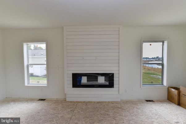 Empty room, Fireplace, Interior
