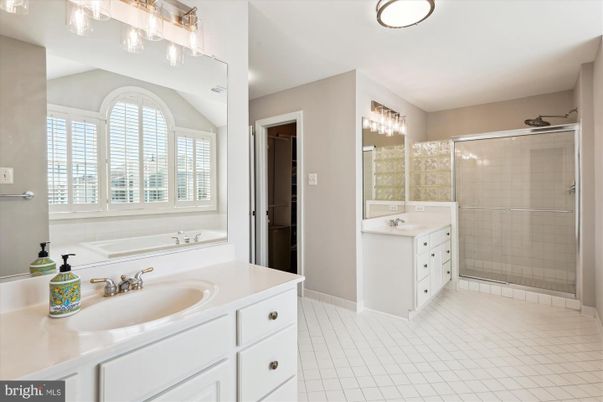 Bathroom, Dual Sink Vanities, Glass Shower, Interior