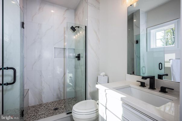 Bathroom, Glass Shower, Interior, Marble Walls