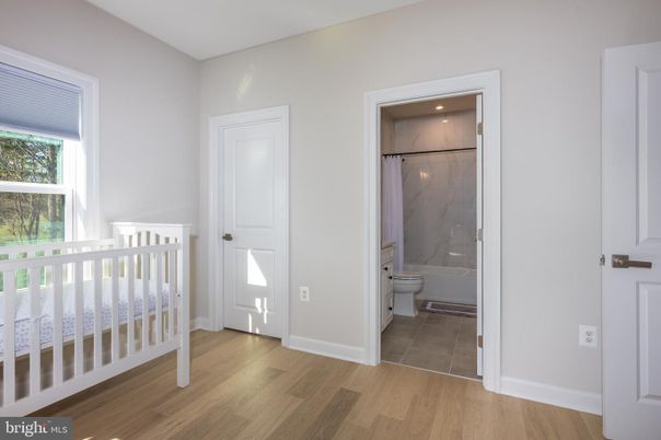 Bathroom, Glass Shower, Interior, Recessed Lighting, Wood Texture Flooring