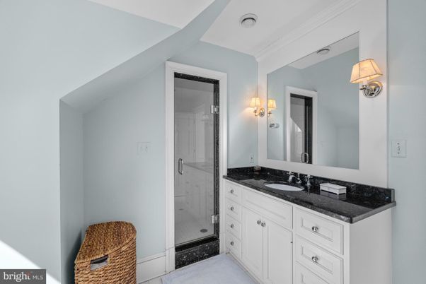 Bathroom, Dual Sink Vanities, Glass Shower, Interior