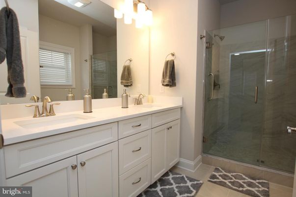 Bathroom, Dual Sink Vanities, Glass Shower, Interior