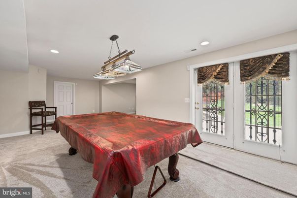 Billiard Table, Game Room, Interior, Pendant Lights, Recessed Lighting