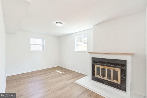 Empty room, Fireplace, Interior, Wood Texture Flooring