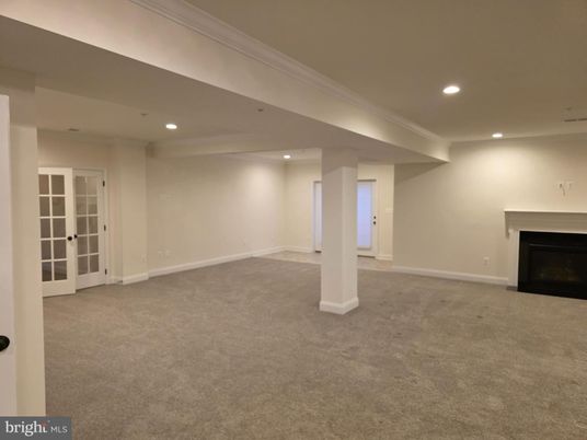 Empty room, Fireplace, Interior, Recessed Lighting
