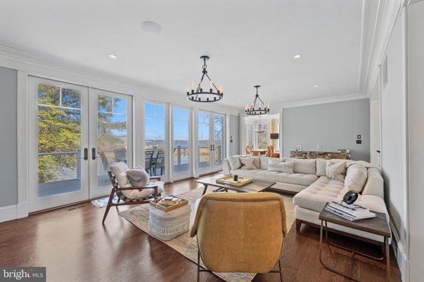 Chandelier, Interior, Living room, Recessed Lighting, Wood Texture Flooring