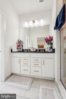 Bathroom, Dual Sink Vanities, Interior, Wood Texture Flooring