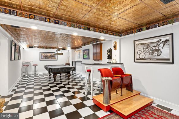 Billiard Table, Game Room, Interior, Pendant Lights, Recessed Lighting, Wooden Ceilings