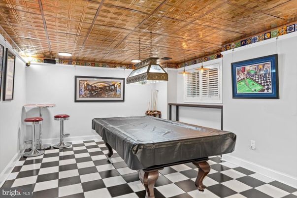 Billiard Table, Game Room, Interior, Pendant Lights