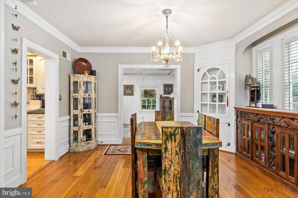 Chandelier, Dining room, Interior, Wood Texture Flooring