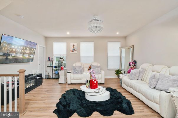 Chandelier, Interior, Living room, Recessed Lighting, Wood Texture Flooring