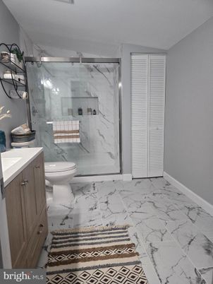 Bathroom, Glass Shower, Interior, Marble, Marble Walls