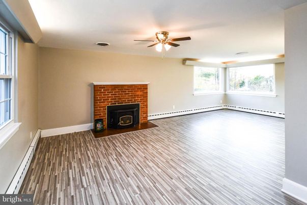 Empty room, Fireplace, Interior, Wood Texture Flooring