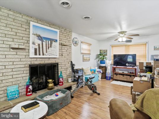 Fireplace, Interior, Stone Walls, Wood Texture Flooring