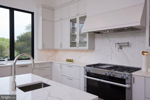 Interior, Kitchen, Marble Walls, Stainless Steel Appliances