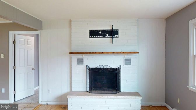 Fireplace, Interior, Wood Texture Flooring