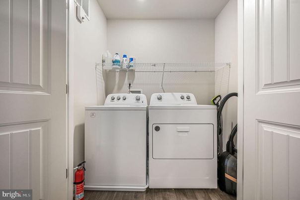Interior, Recessed Lighting, Utility Closets, Washer, Wood Texture Flooring