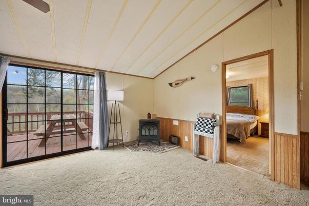Bedroom, Fireplace, Interior