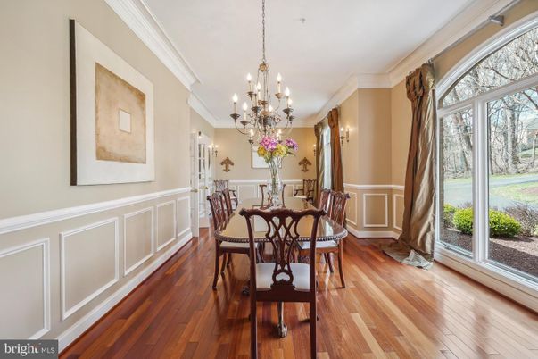 Chandelier, Dining room, Interior, Wood Texture Flooring