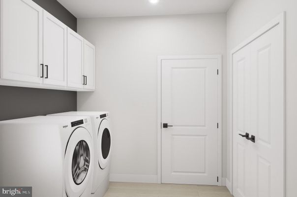 Interior, Recessed Lighting, Washer, Wood Texture Flooring