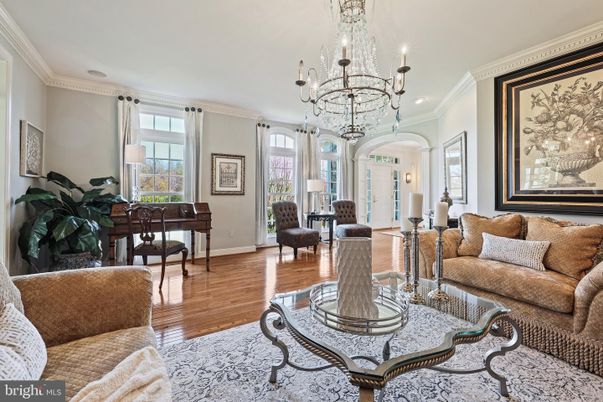 Chandelier, Interior, Living room, Wood Texture Flooring