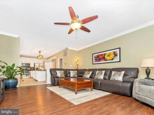 Interior, Kitchen, Living room, Pendant Lights, Recessed Lighting, Stainless Steel Appliances, Wood Texture Flooring