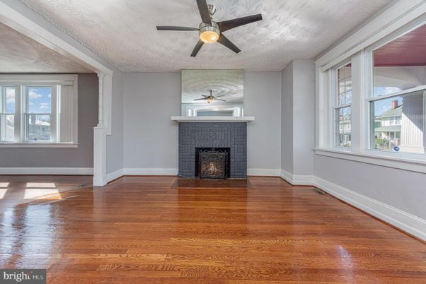 Empty room, Fireplace, Interior, Wood Texture Flooring