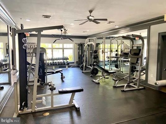 Fitness Equipment, Gym, Interior, Recessed Lighting