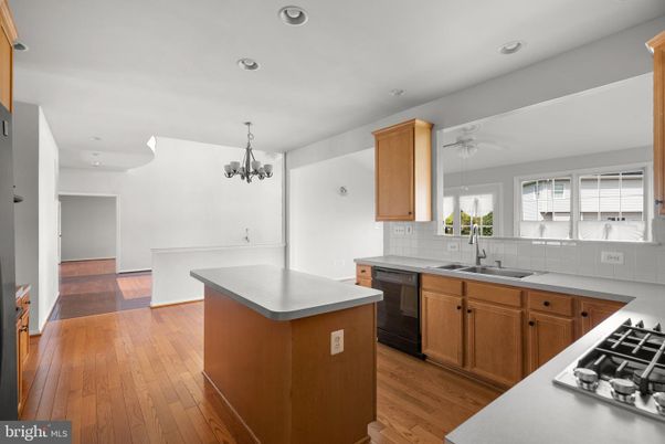 Chandelier, Interior, Kitchen, Recessed Lighting, Wood Texture Flooring