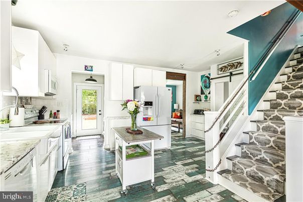 Interior, Kitchen, Wood Texture Flooring
