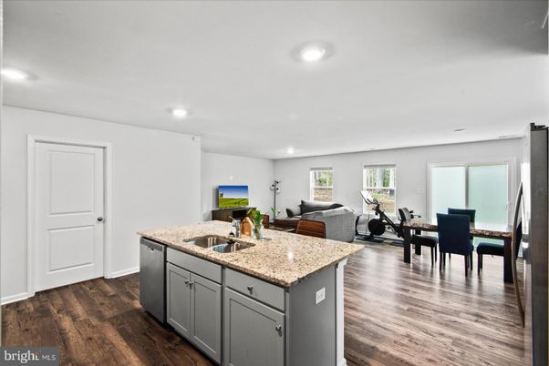 Dining room, Interior, Kitchen, Recessed Lighting, Wood Texture Flooring
