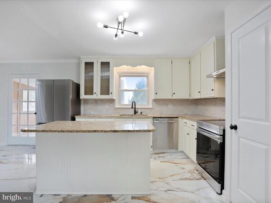Interior, Kitchen, Marble, Stainless Steel Appliances