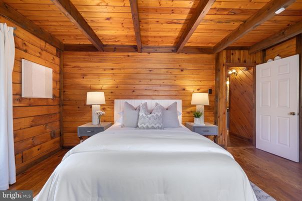 Bedroom, Interior, Wooden Beams, Wooden Ceilings, Wood Texture Flooring, Wooden Walls