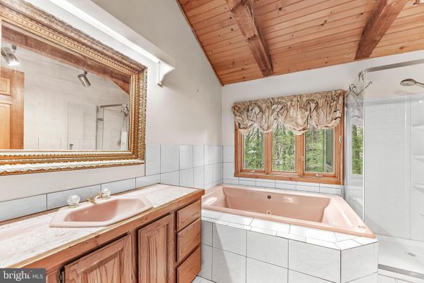 Bathroom, Interior, Wooden Beams, Wooden Ceilings