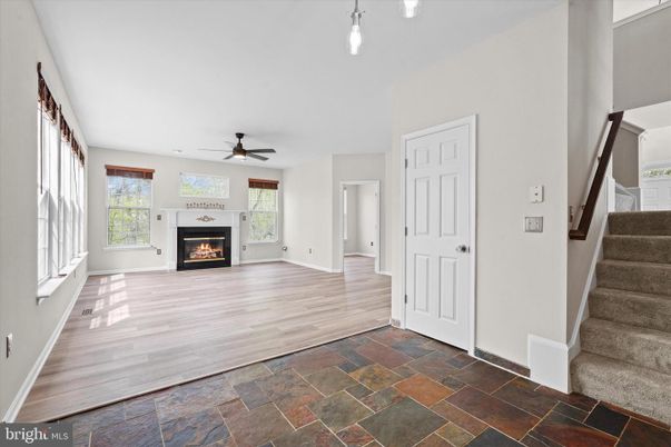 Fireplace, Interior, Pendant Lights, Wood Texture Flooring