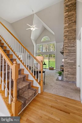 Fireplace, Interior, Stone Walls, Wood Texture Flooring