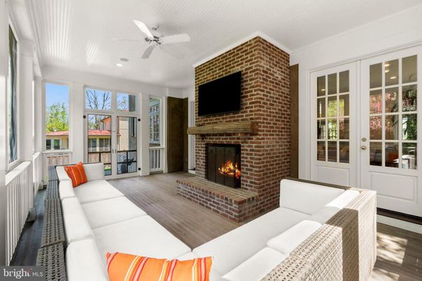 Fireplace, Interior, Living room, Stone Walls, Wood Texture Flooring