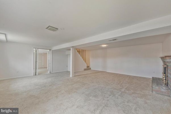 Empty room, Fireplace, Interior, Recessed Lighting