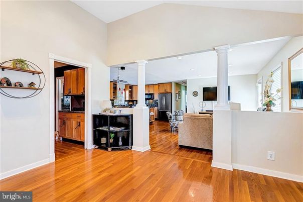 Dining room, Interior, Kitchen, Living room, Pendant Lights, Recessed Lighting, Wood Texture Flooring