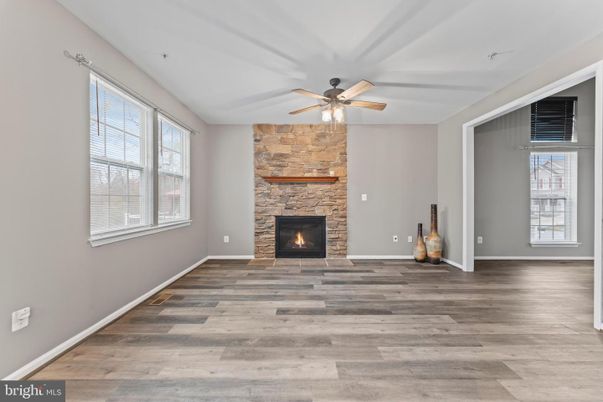 Empty room, Fireplace, Interior, Wood Texture Flooring