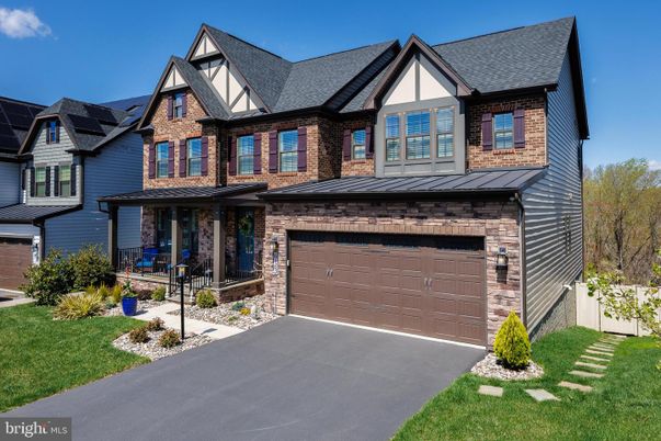 Attached, Exterior, Facade, Brick Facade, Tudor Revival