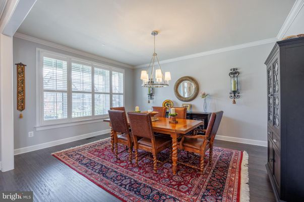Chandelier, Dining room, Interior, Pendant Lights, Wood Texture Flooring