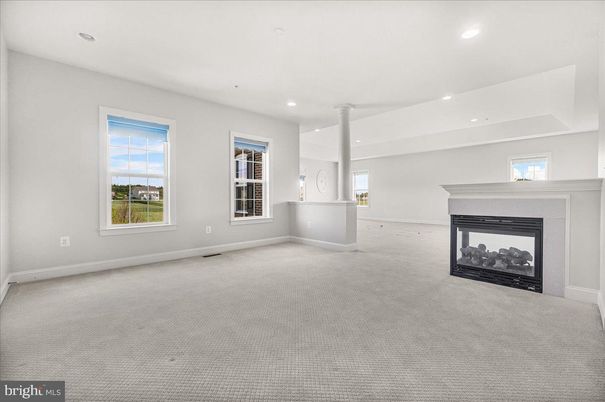 Empty room, Fireplace, Interior, Recessed Lighting