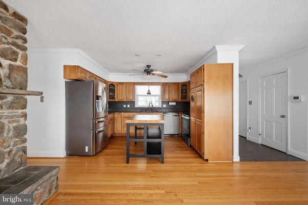 Interior, Kitchen, Wood Texture Flooring