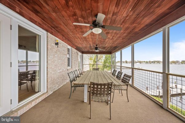 Dining room, Interior, Stone Walls, Sun Room, Water, Wooden Ceilings