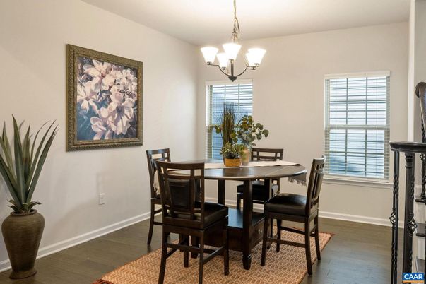 Chandelier, Dining room, Interior, Wood Texture Flooring
