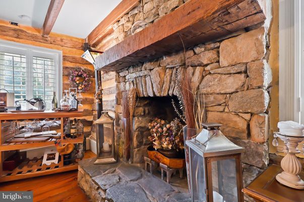 Fireplace, Interior, Stone Walls, Wooden Beams, Wood Texture Flooring