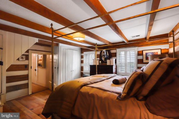 Bedroom, Interior, Wooden Beams, Wood Texture Flooring