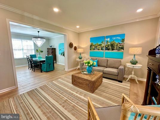 Chandelier, Dining room, Interior, Living room, Recessed Lighting, Wood Texture Flooring