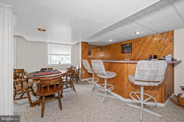 Dining room, Interior, Recessed Lighting, Wooden Walls